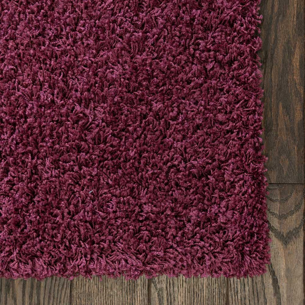 Hochflor Teppich oder Läufer in Violett - Zelio