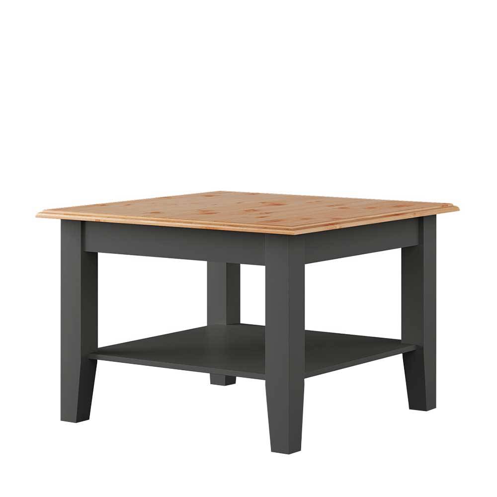 Modern Country Couchtisch in Grau und Kiefer - Eromsia