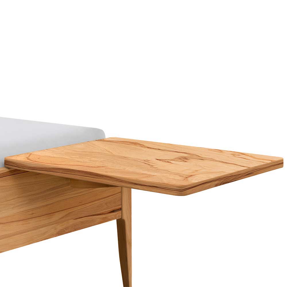 Bett aus Wildbuche mit Kunstleder Kopfteil - Melvue