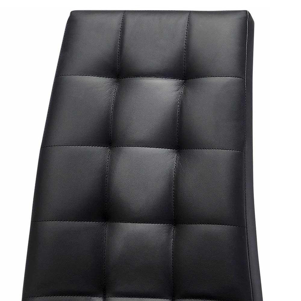 Kunstleder Esstischstühle in Schwarz - Stufanias (2er Set)