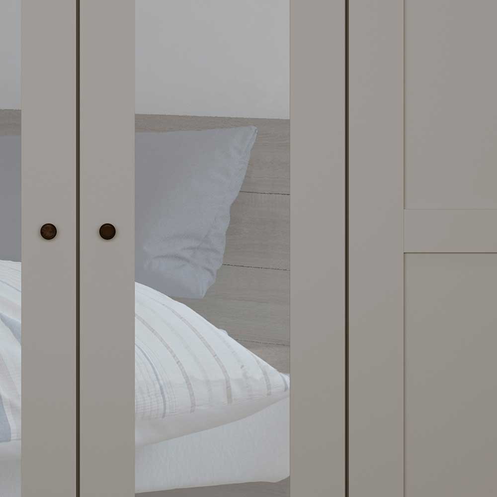 6-türiger Schlafzimmer Kleiderschrank in Hellgrau - Ridonna