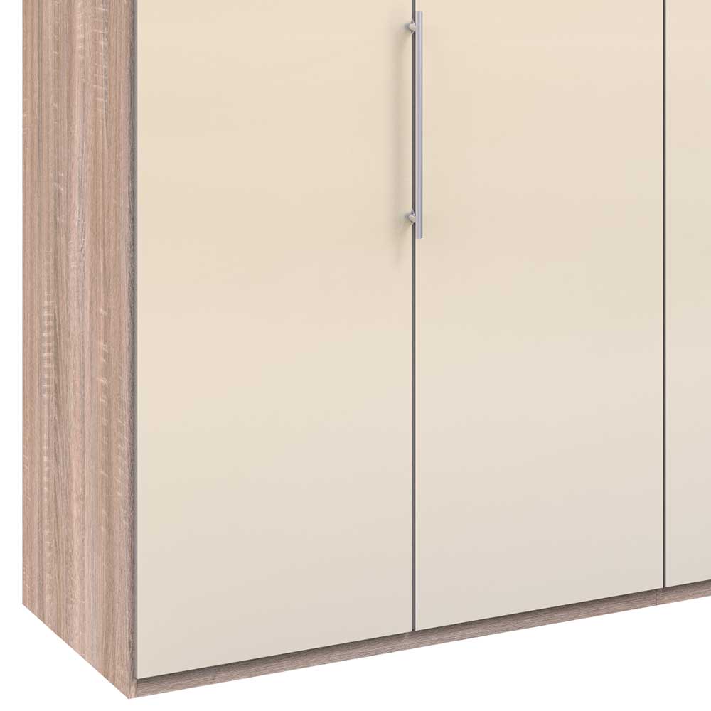 Breiter Falttüren-Schrank in Creme - Rativian