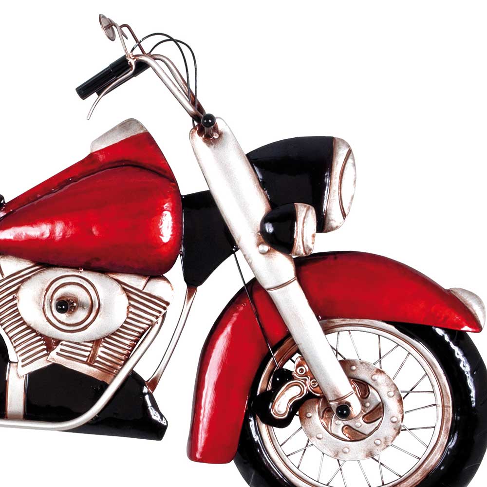 Hängegarderobe Motorrad Frontansicht mit rotem Tank Lenker und Scheinwerfer – Legend