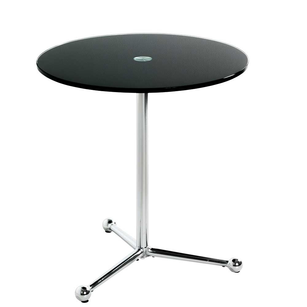 Design Beistelltisch aus Schwarzglas - Fulivia