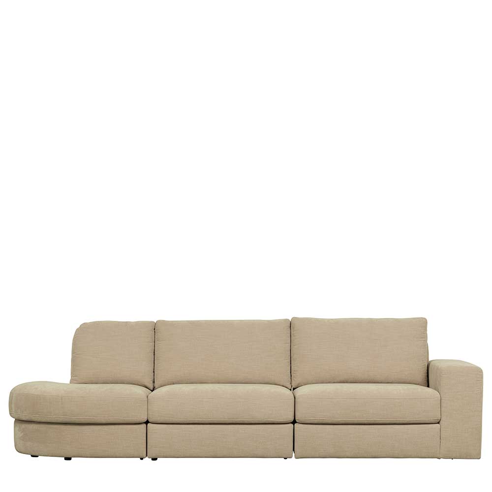 Sofamodul mit Rückenlehne in Beige Stoff - Jona