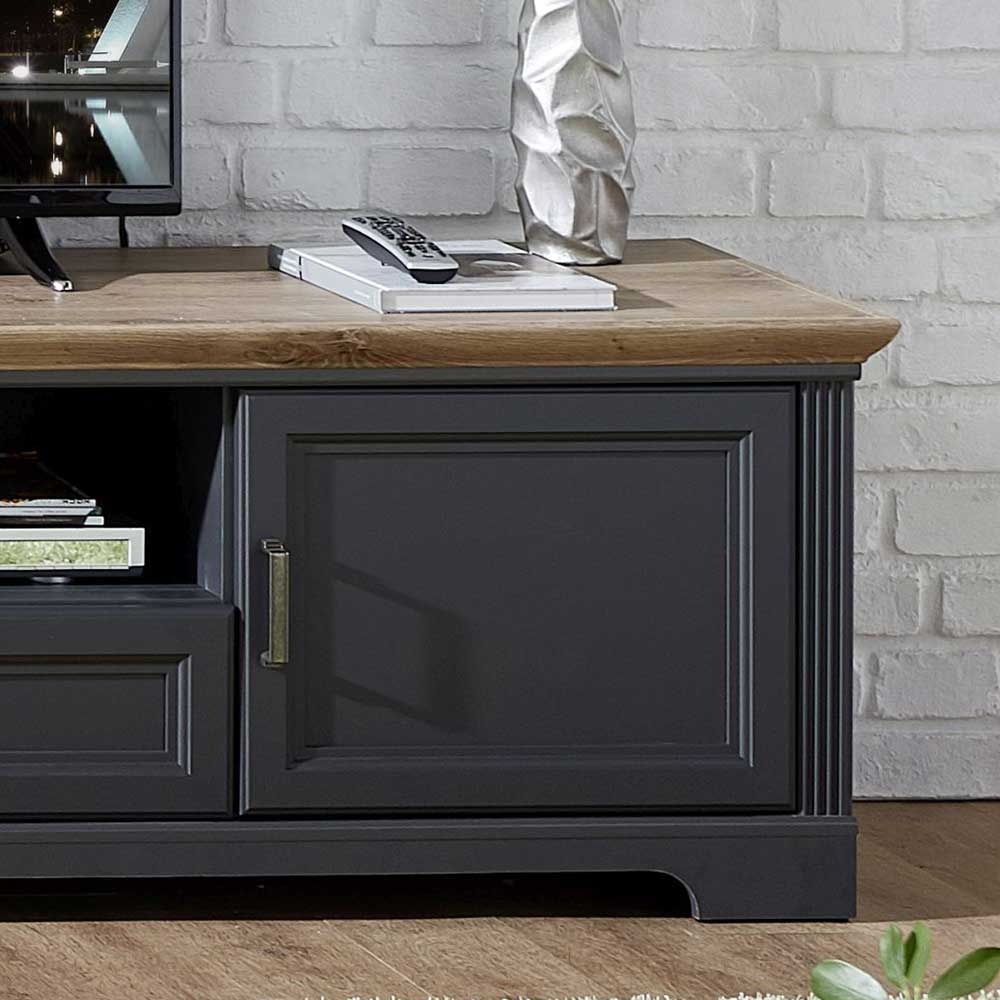 Set TV Lowboard & Vitrine in Grau - Thumbs (zweiteilig)
