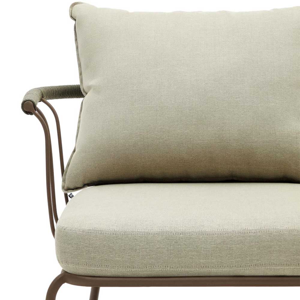 Zweisitzer Gartensofa in Braun - Ragusca