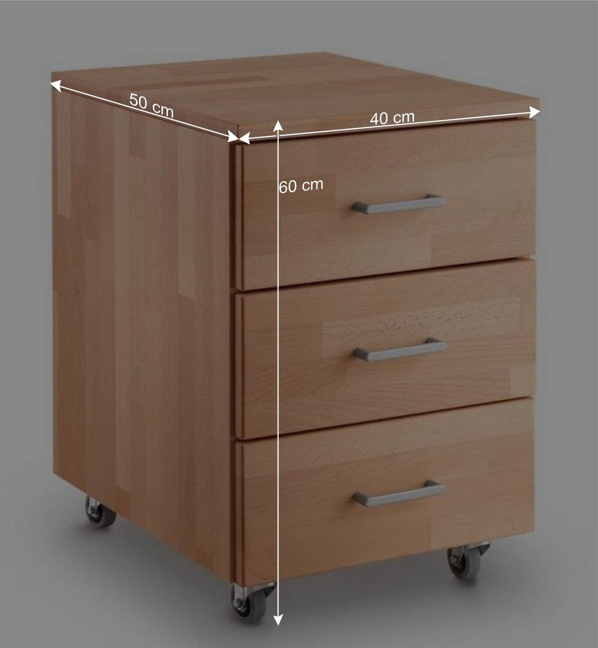 Massivholz Rollcontainer aus Buche - Bash