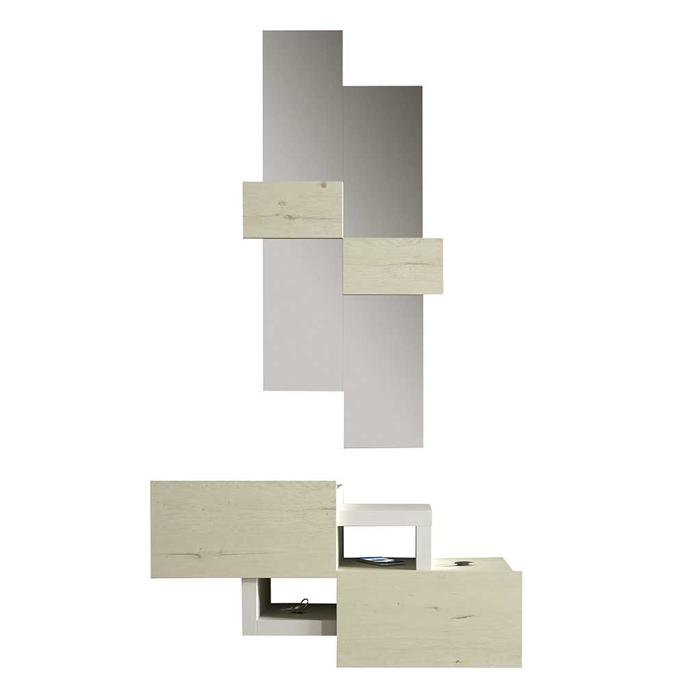 Design Flur Set in Cremefarben & Weiß - Timos (zweiteilig)