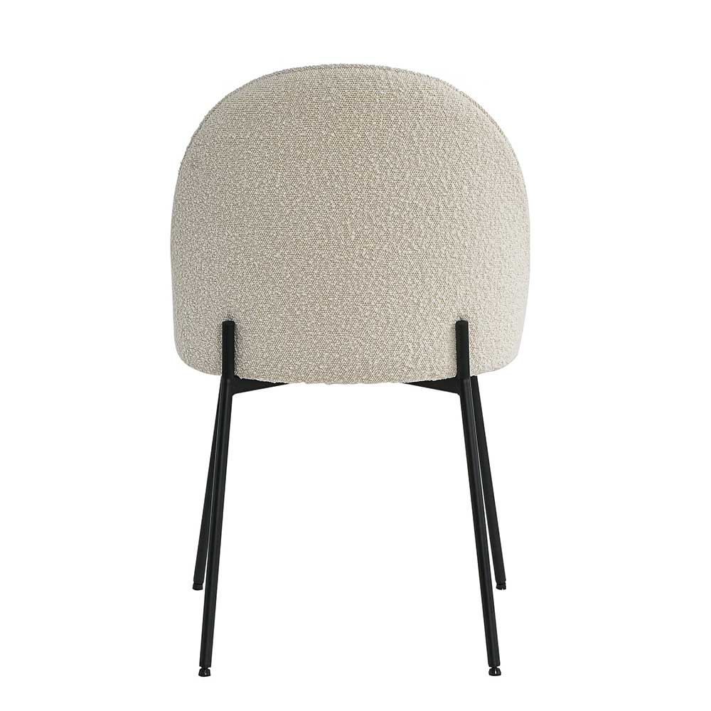 Esstischstuhl in Beige Boucle-Bezug - Xorian (2er Set)