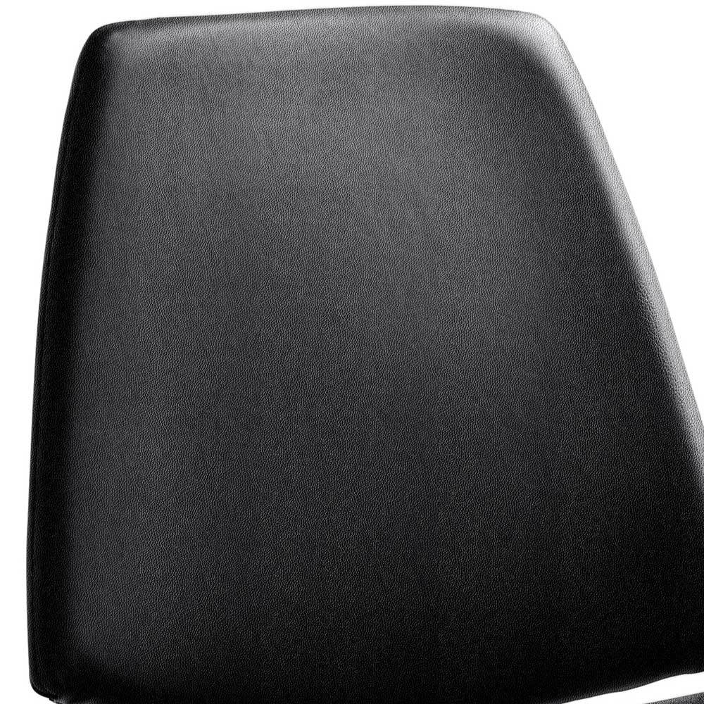 Designer Barhocker mit Lehne in Anthrazit - Huesca