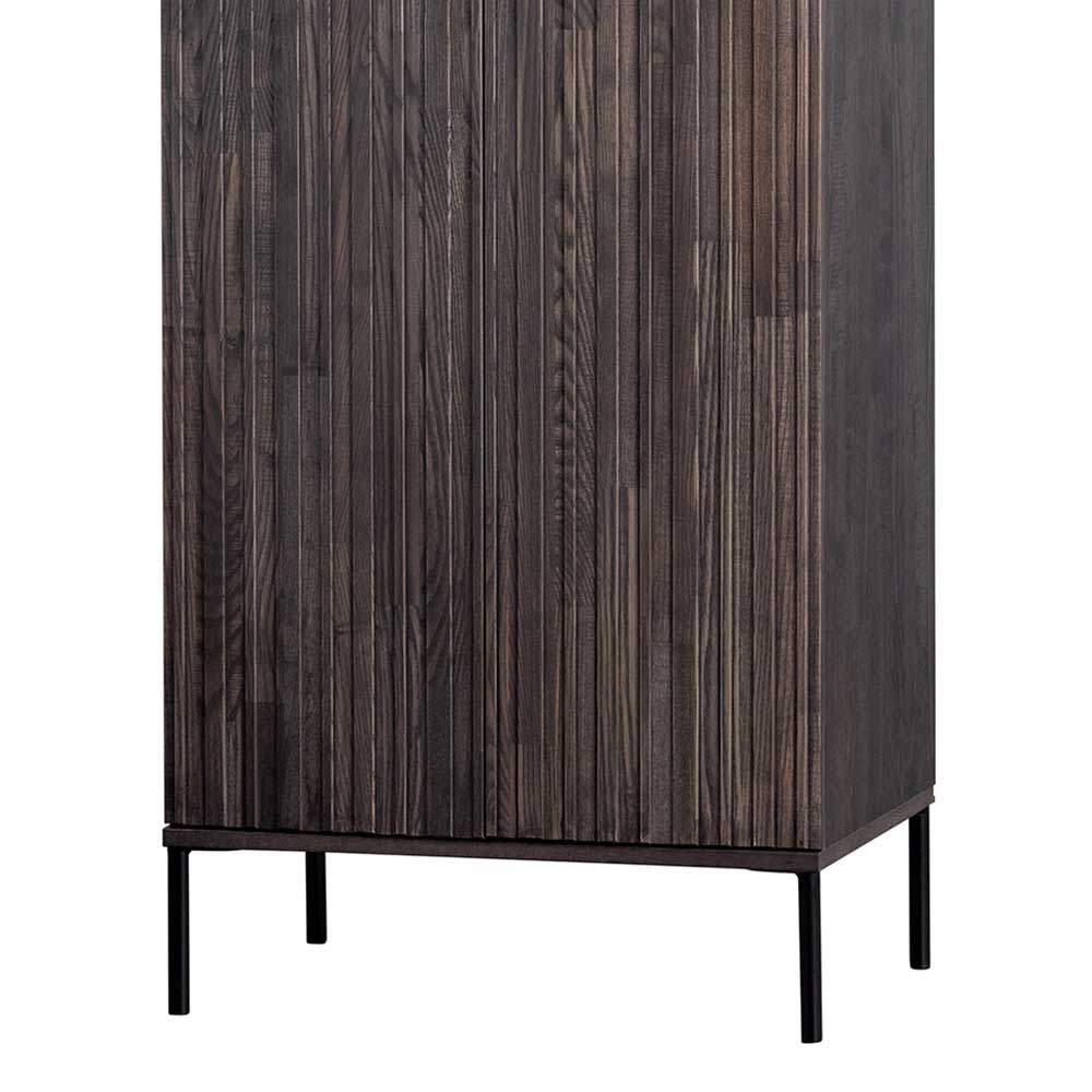 Wohnzimmer Schrank in Esche Dunkel & Schwarz - Eyes