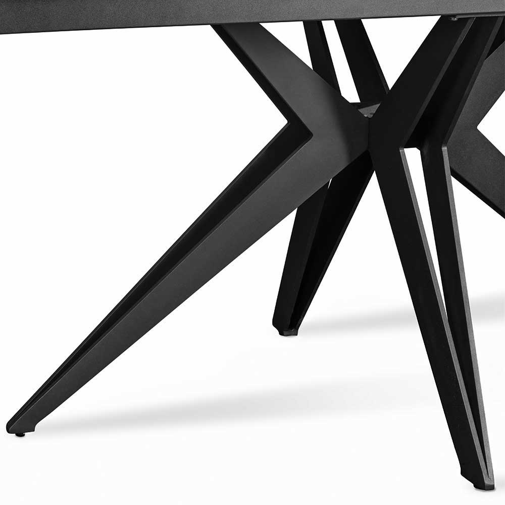 Schwarzes Sternfuß Tischgestell aus Metall, modernes Design für Esszimmertisch – Rieka