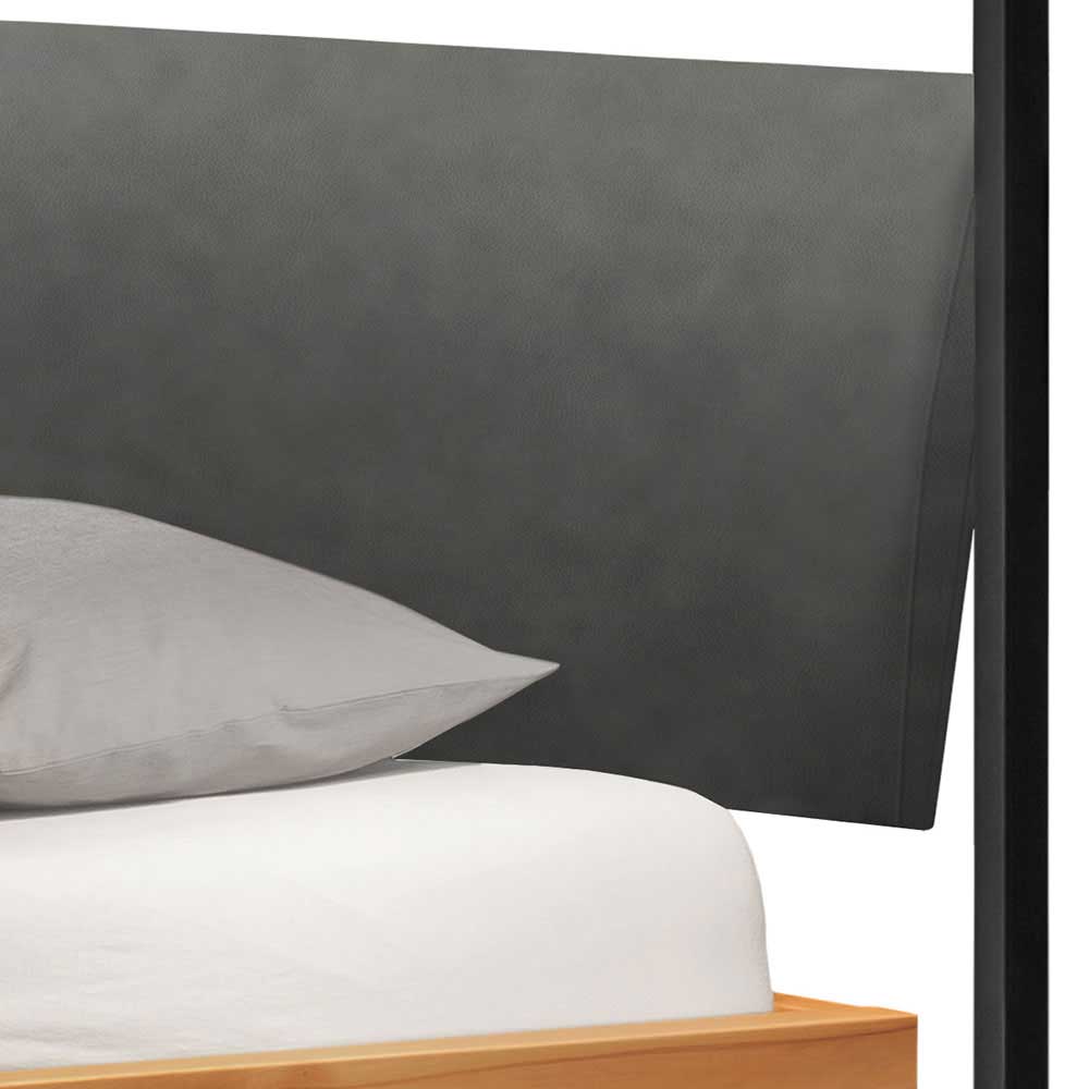 Modernes Himmelbett aus Wildbuche mit Metallgestell - Flyma