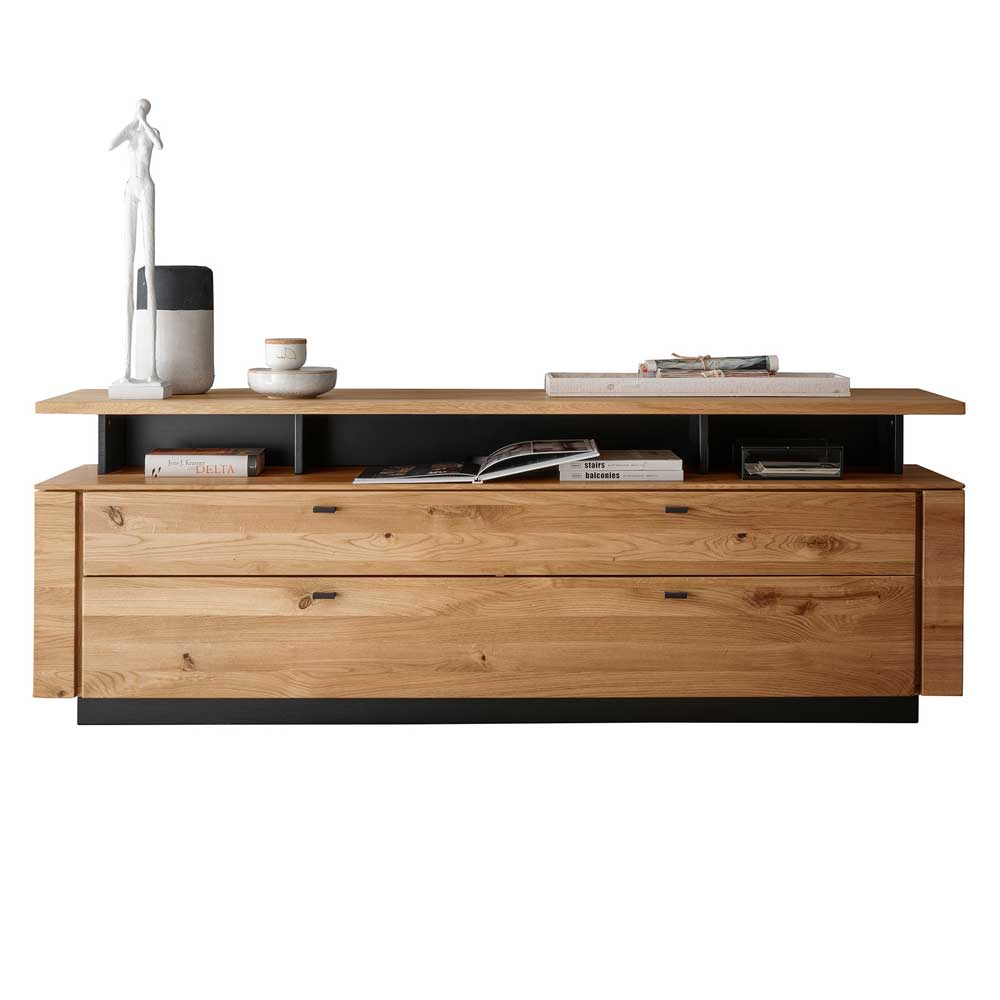 TV Lowboard aus Wildeiche zweifarbig - Flace
