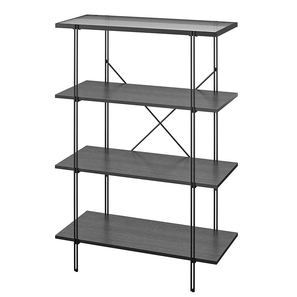 Offenes Regal mit Rillenstruktur Glas Boden - Pluggia