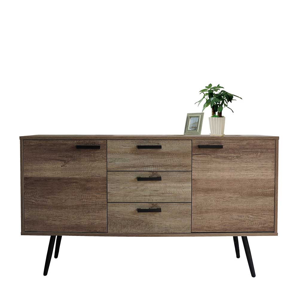 150x84x40 Kombi-Sideboard mit drei Schubladen - Gomata