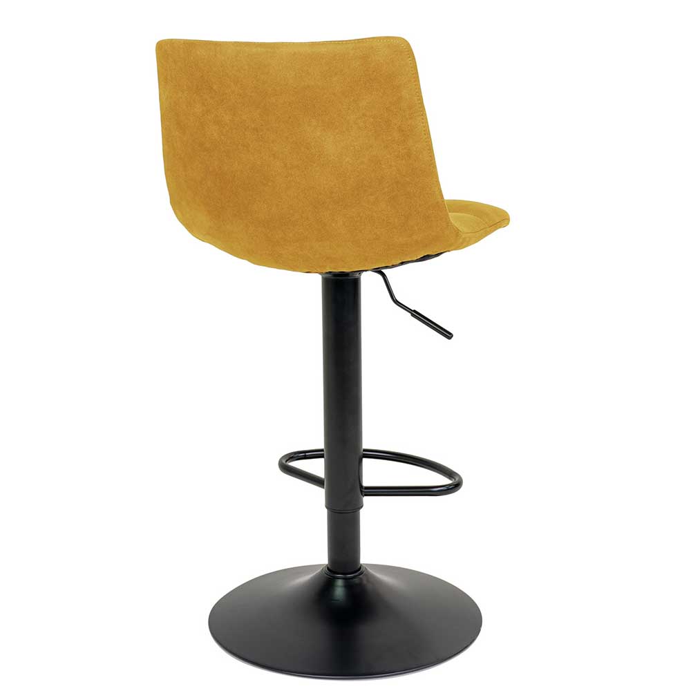 Barstühle in Gelb Microfaser - Marianne (2er Set)