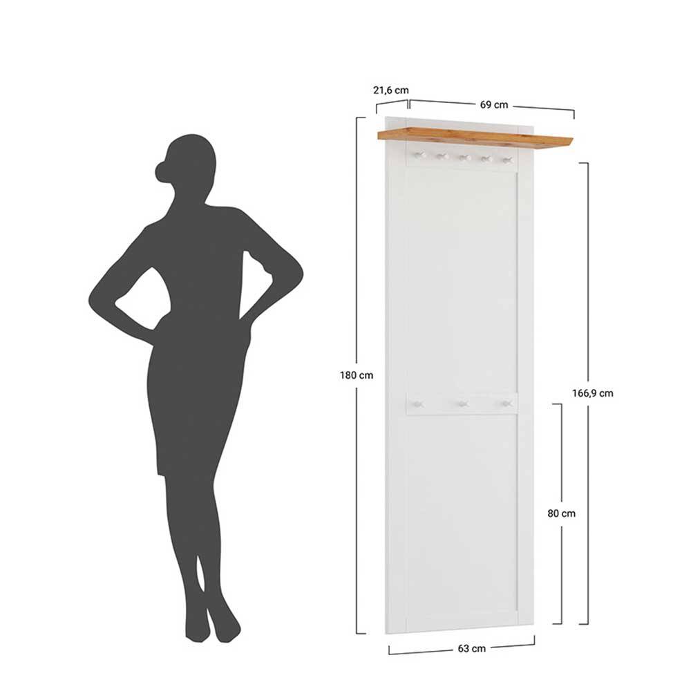 Landhaus Wandgarderobe aus Kiefer - Saluts