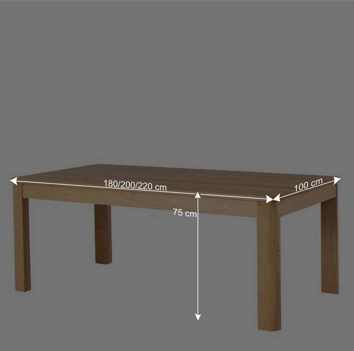 Massiver Wildeiche Holztisch fürs Esszimmer - Acmida
