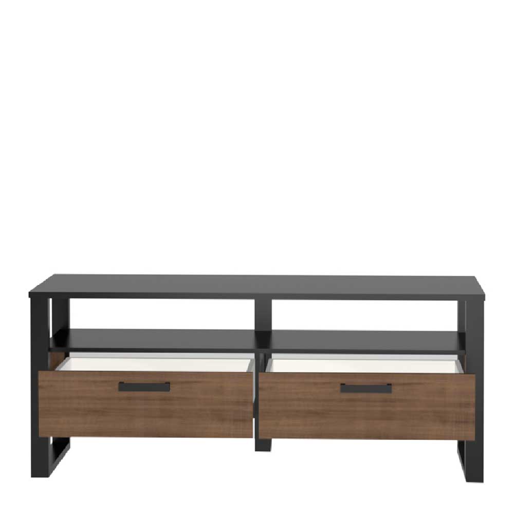 TV Board in Nussbaum Dekor & Schwarz - Dudleys