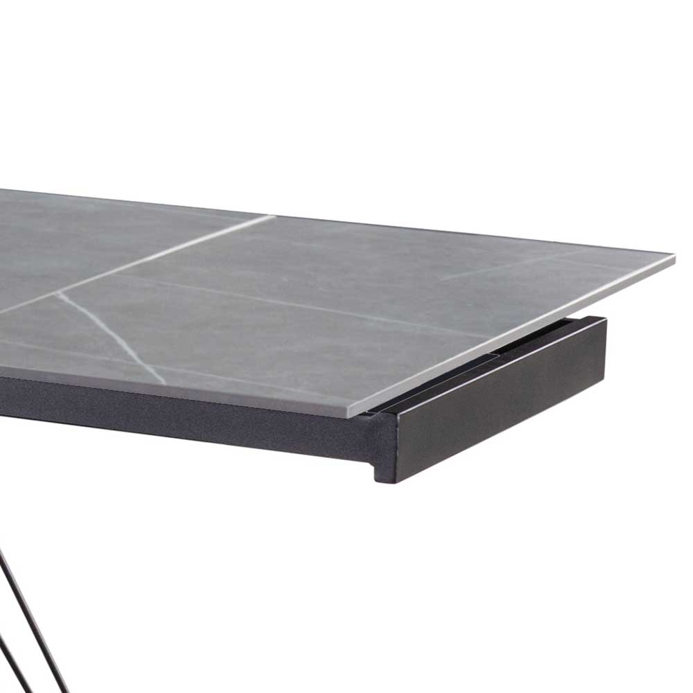 Tisch mit Keramik in Grau Marmor Optik - Icantado