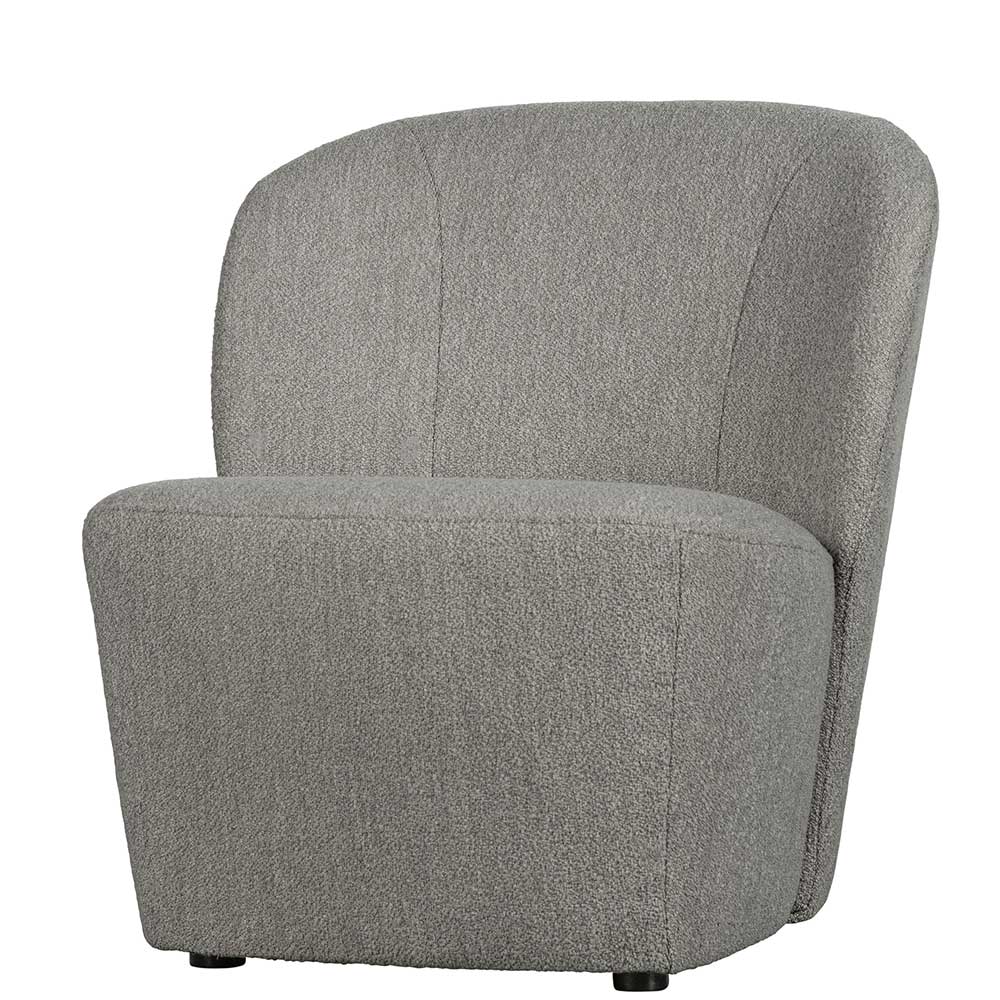 Einzelsessel in Grau Boucle Stoff - Nurcia