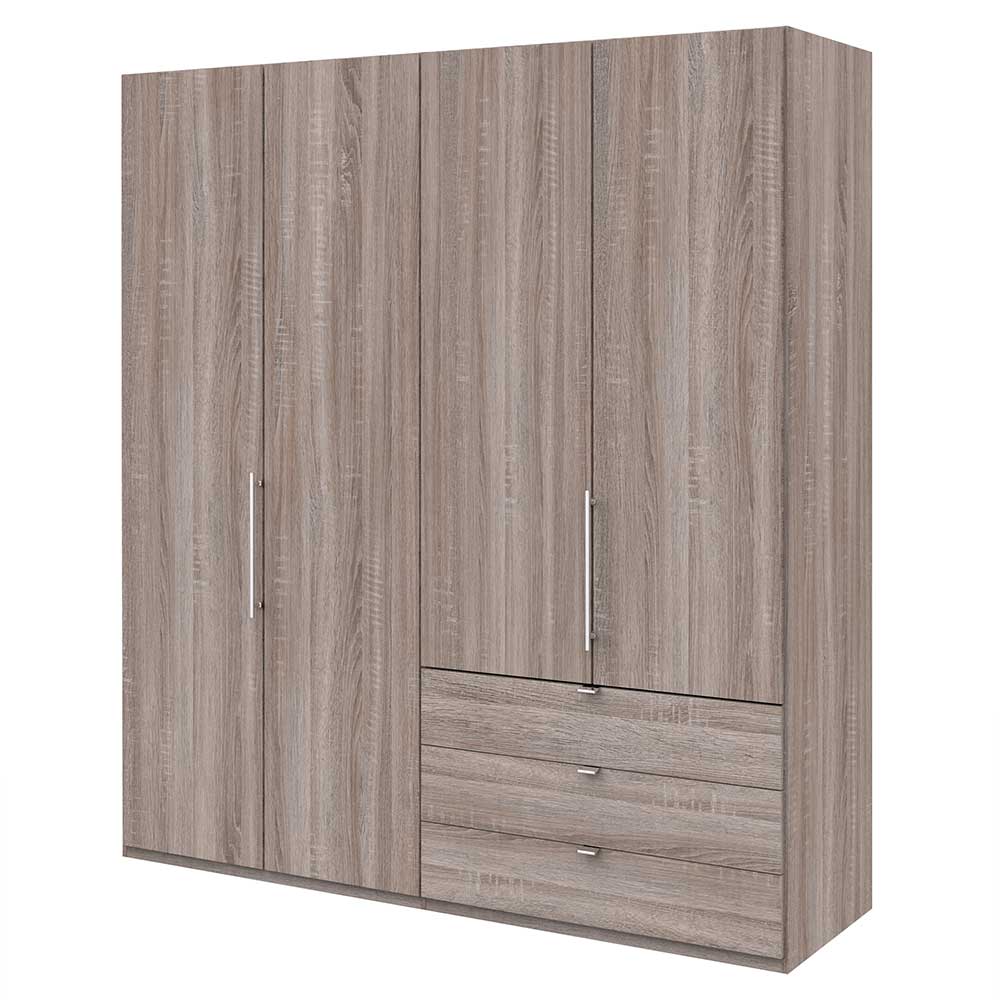 200cm Schlafzimmerschrank mit Folierung Holzoptik - Crenba
