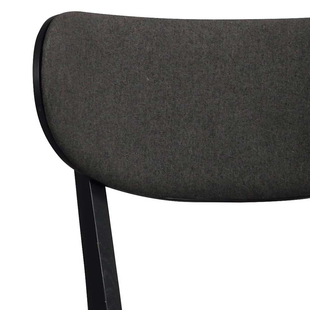 Dunkle Stühle Anjal mit Holz und Webstoff (2er Set)
