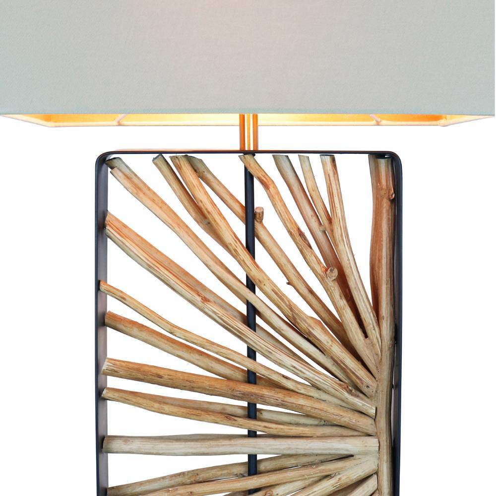 Design-Stehlampe in Beige und Schwarz - Maico