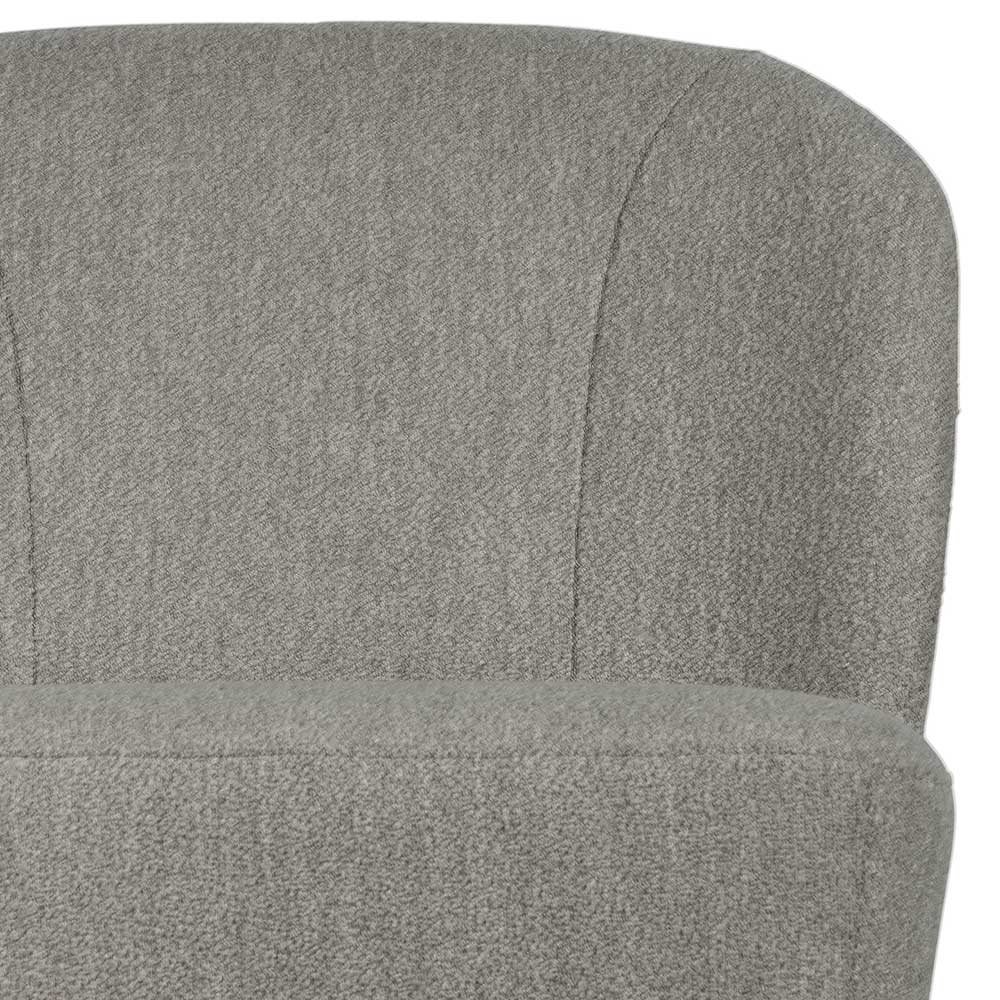 Einzelsessel in Grau Boucle Stoff - Nurcia