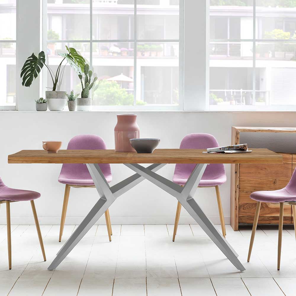 Design Esstisch aus Recyclingholz Teak - Cemido