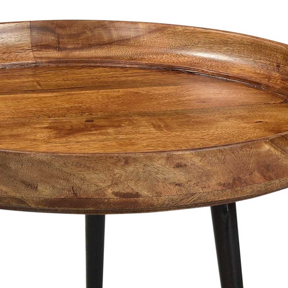 Massivholz Tabletttisch in Rund 50cm - Pianona