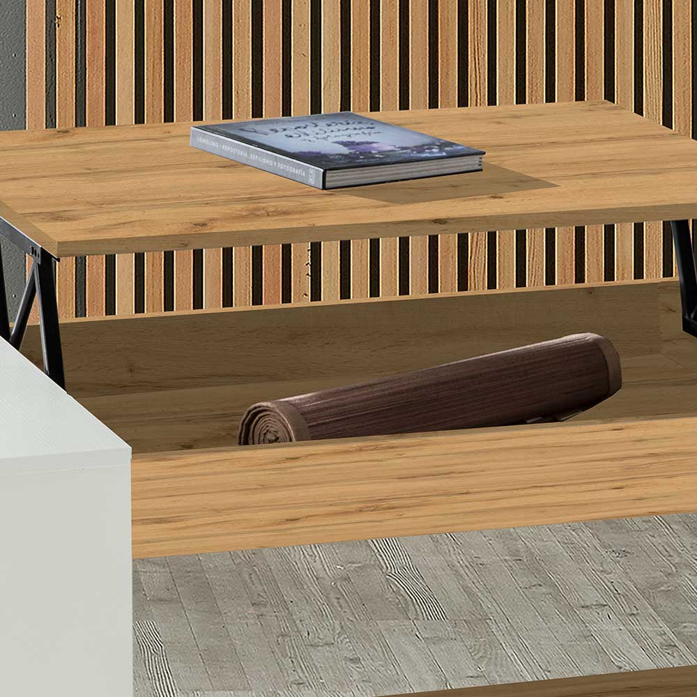 Wohnzimmer Tisch mit Tischplatte zum Hochklappen - Lili