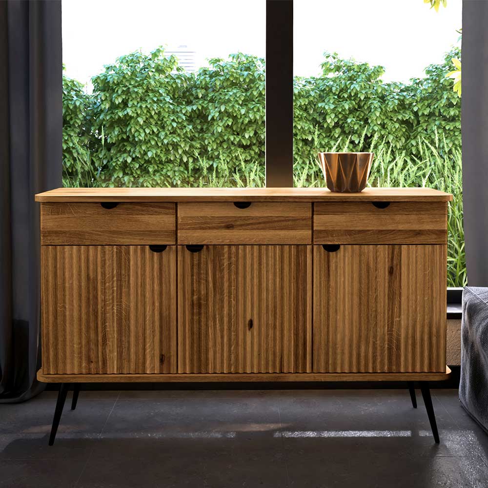 144x87x46 Moderne Anrichte aus Massivholz & Stahl - Casarius
