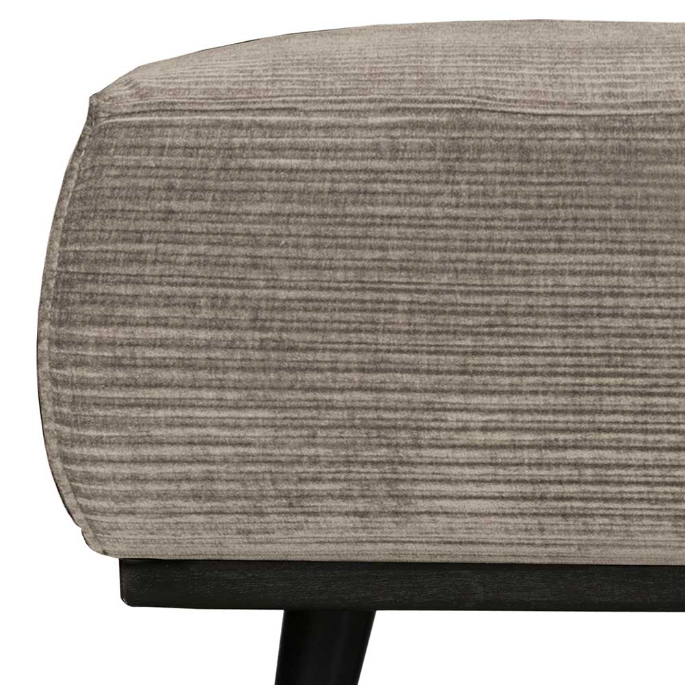 Graubrauner Couchhocker aus Strukturstoff - Gela