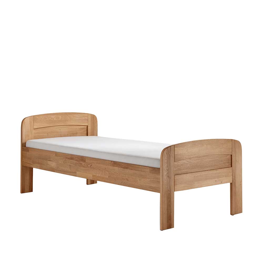Komfortbett aus massiver Wildeiche in 90x200 oder 100x200 für erholsamen Schlaf – Mauro