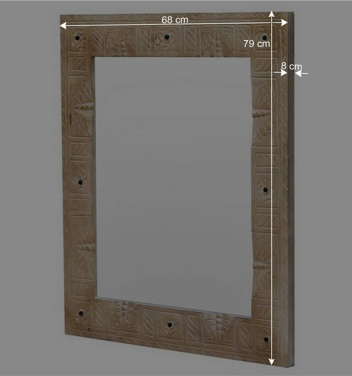 Shabby Chic Spiegel 68x79x8 cm - Abid