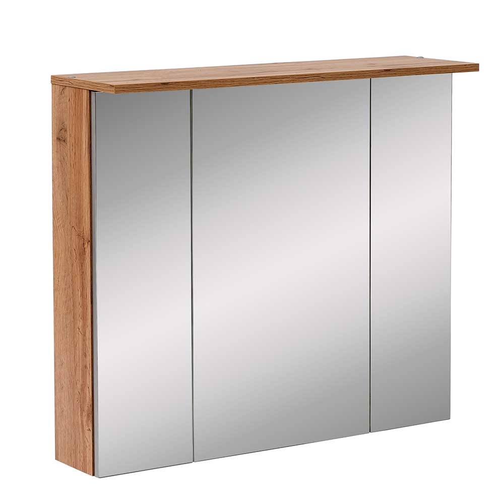 Badschrank mit Spiegeltüren in Wildeiche Optik - Jessmi