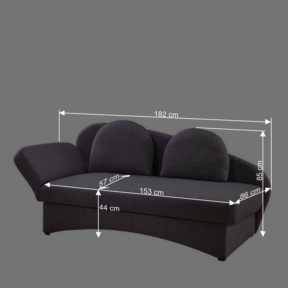 Graues Daybed mit Bettkasten - Perfect