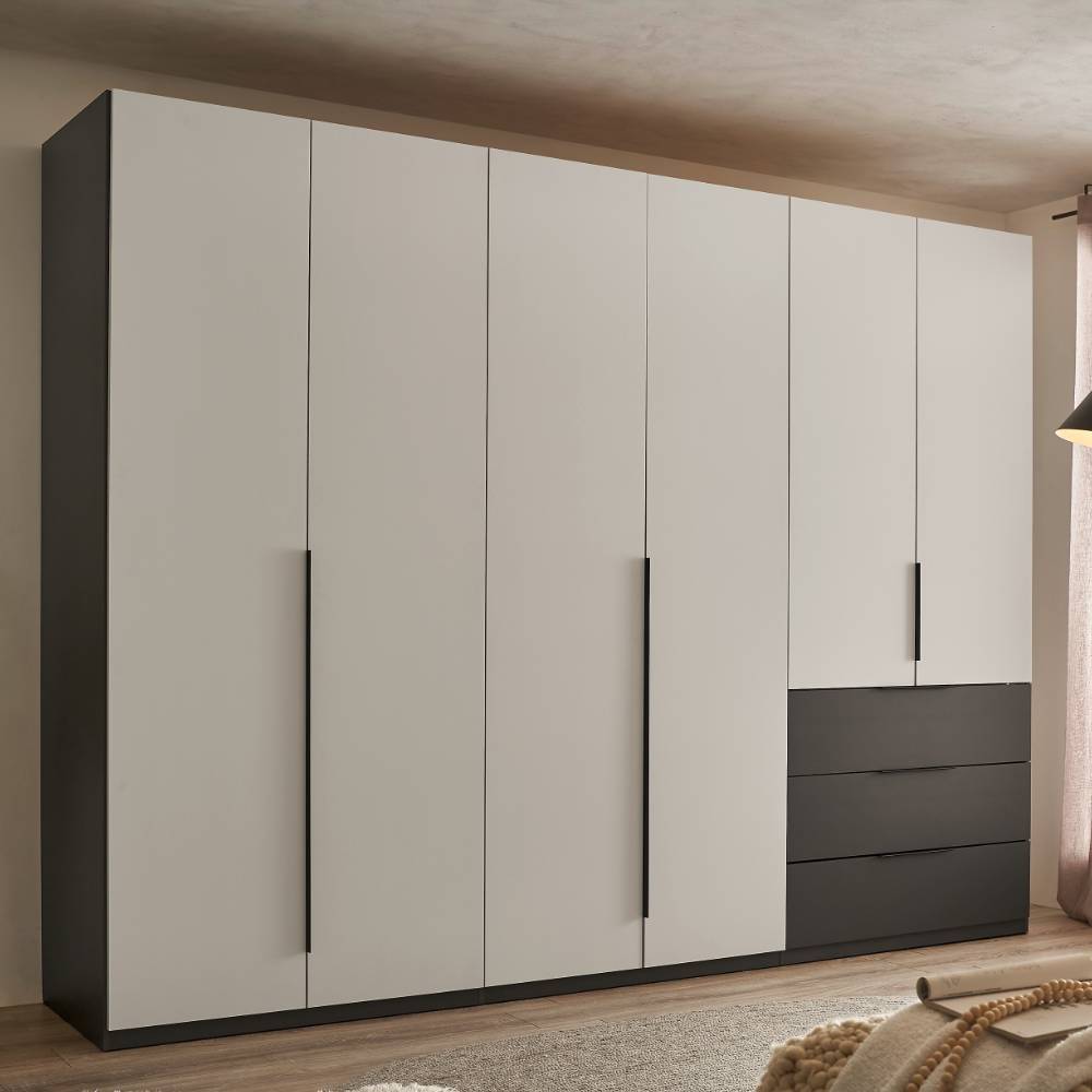 Kleiderschrank in Lichtgrau und Dunkelgrau - Hihat