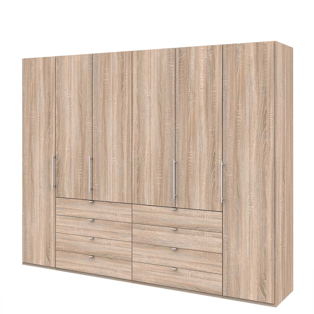 Großer Kombi-Kleiderschrank in Holz Optik - Zayun