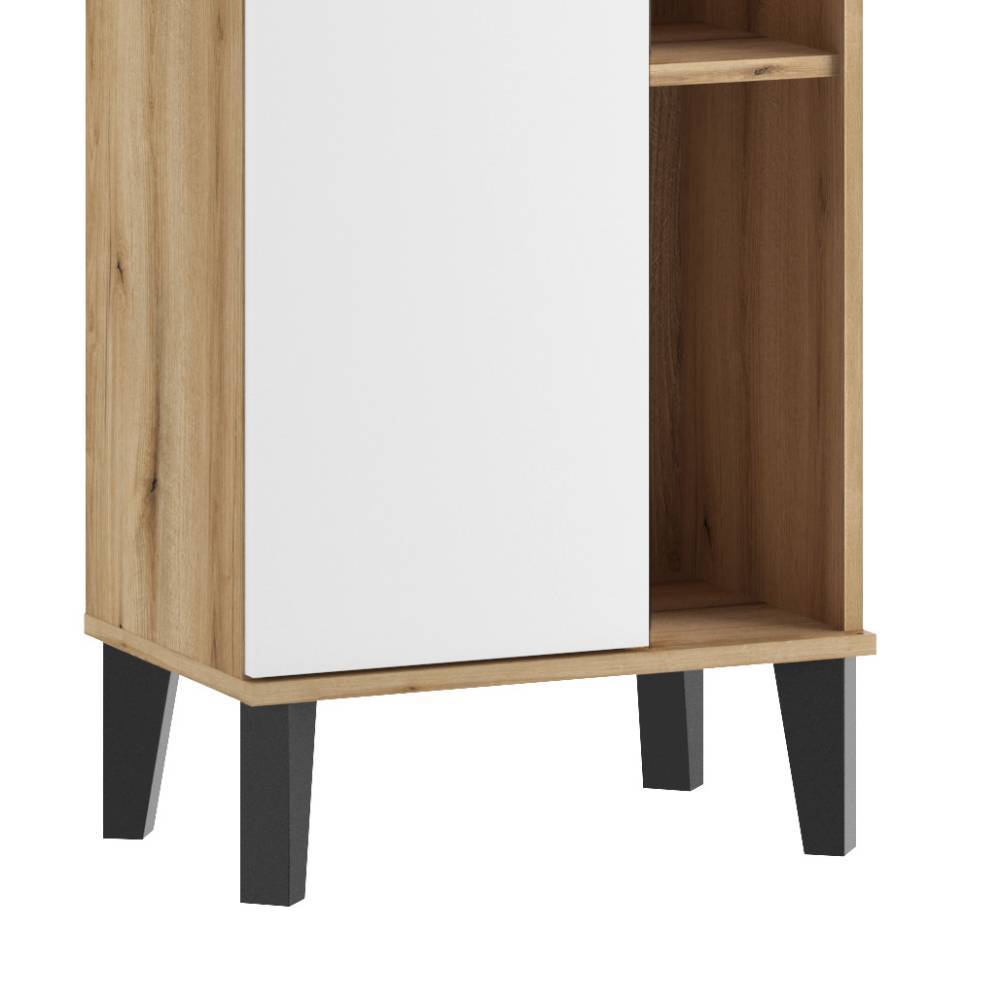 51cm breiter Bad Hochschrank in Weiß - Naviron