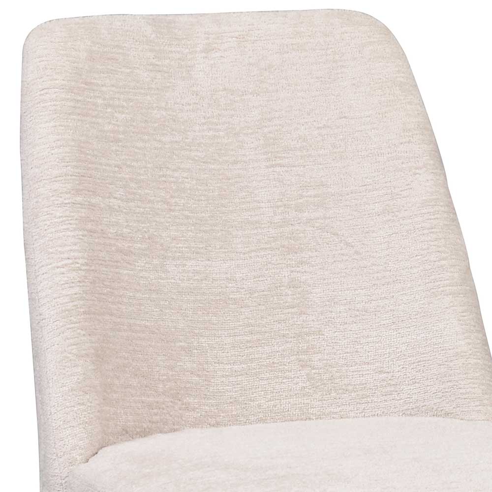 Stühle in Creme und Eiche Dunkel - Dominico (2er Set)