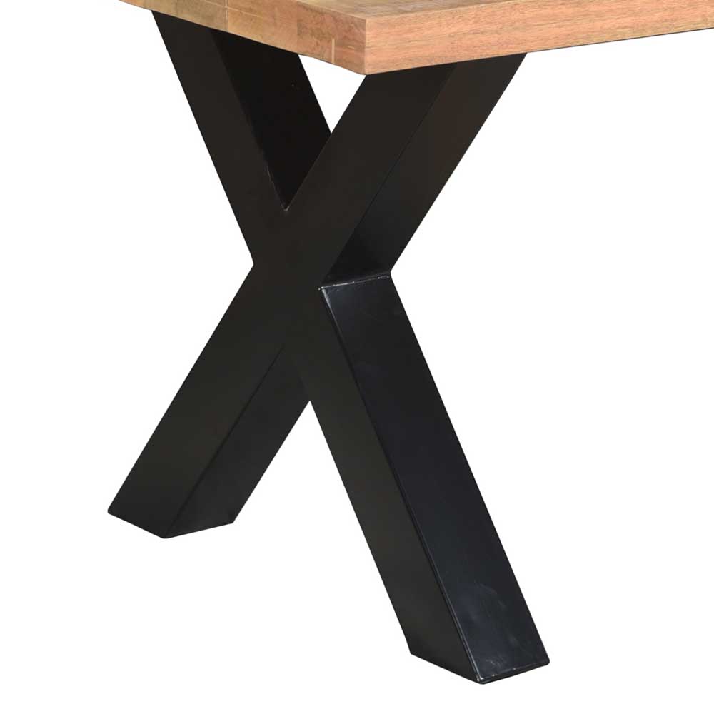 Industrial Design Essenstisch mit X-Füßen - Jameson