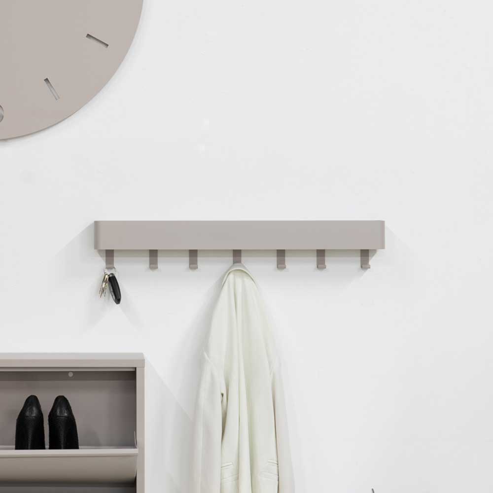 72x12x8 Garderobe in Taupe aus Stahl - Ruamantico