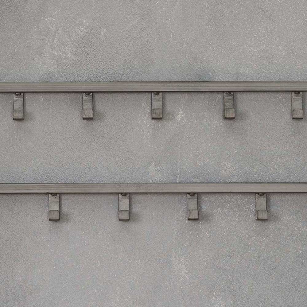 80x20x4 Metall Wandgarderobe mit 15 Kleiderhaken - Vinkoja