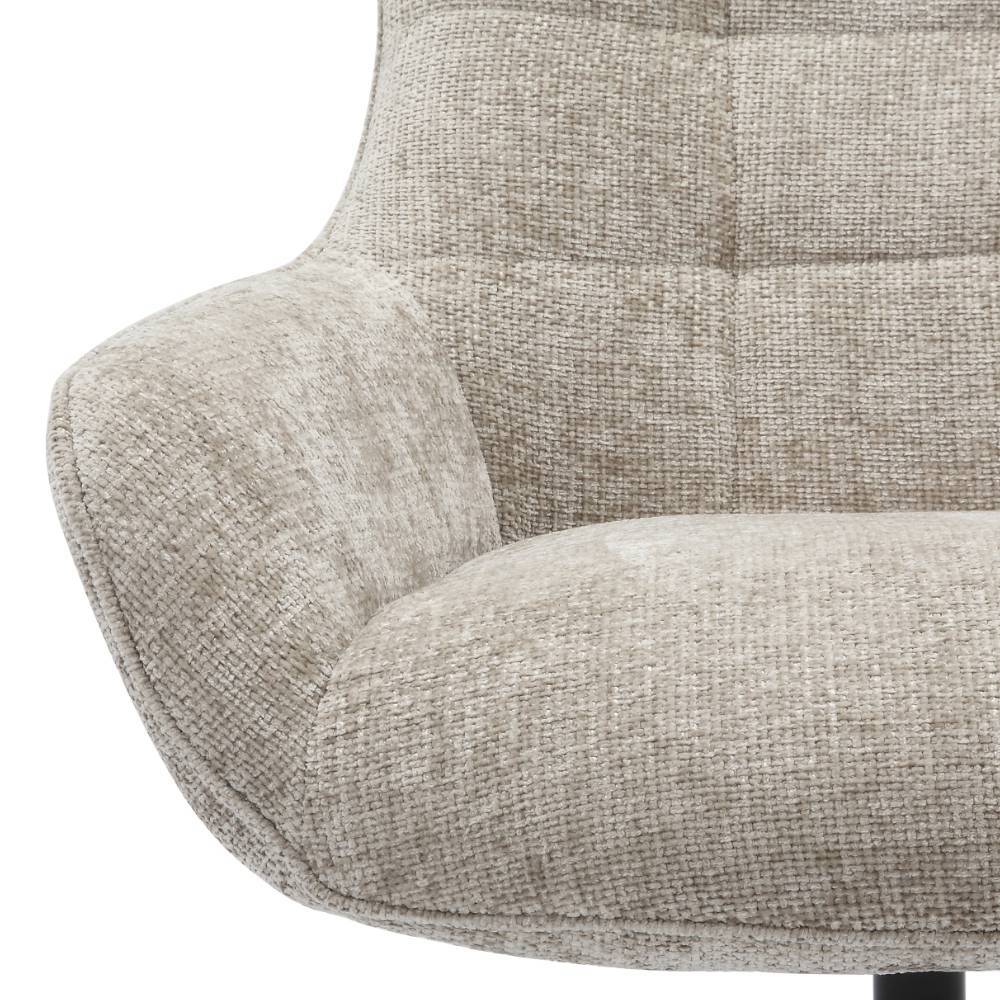 Wohnzimmer Drehsessel in Hellgrau Chenille - Badajoz