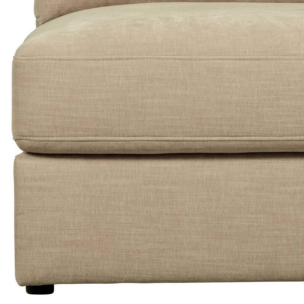 Sofamodul mit Rückenlehne in Beige Stoff - Jona
