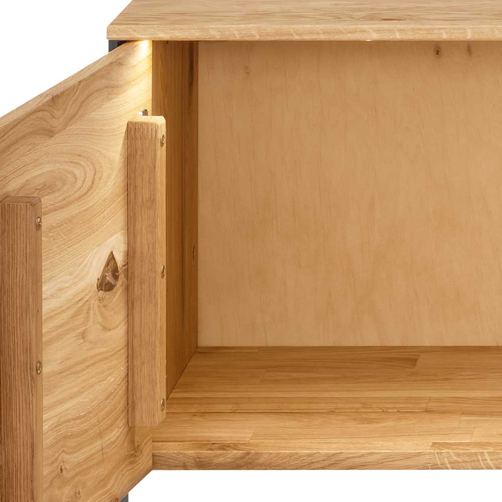 TV Lowboard aus Wildeiche massiv mit LED - Viligrana